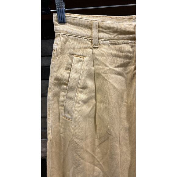 Women’s CLOSED Organic Cotton Yellow Wide Leg Jeans Size 26 *C7 - Picture 2 of 6